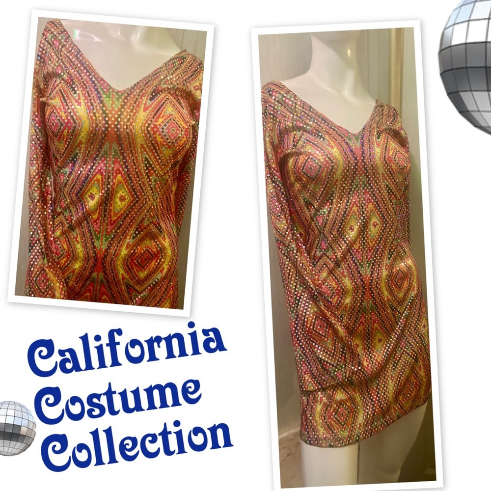 California Costumes Vibrant Geometric Blouse